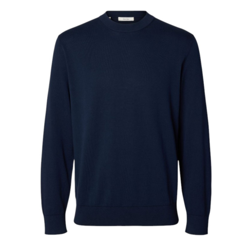 Selected Homme Navy Crew Neck Knit Sweater.  