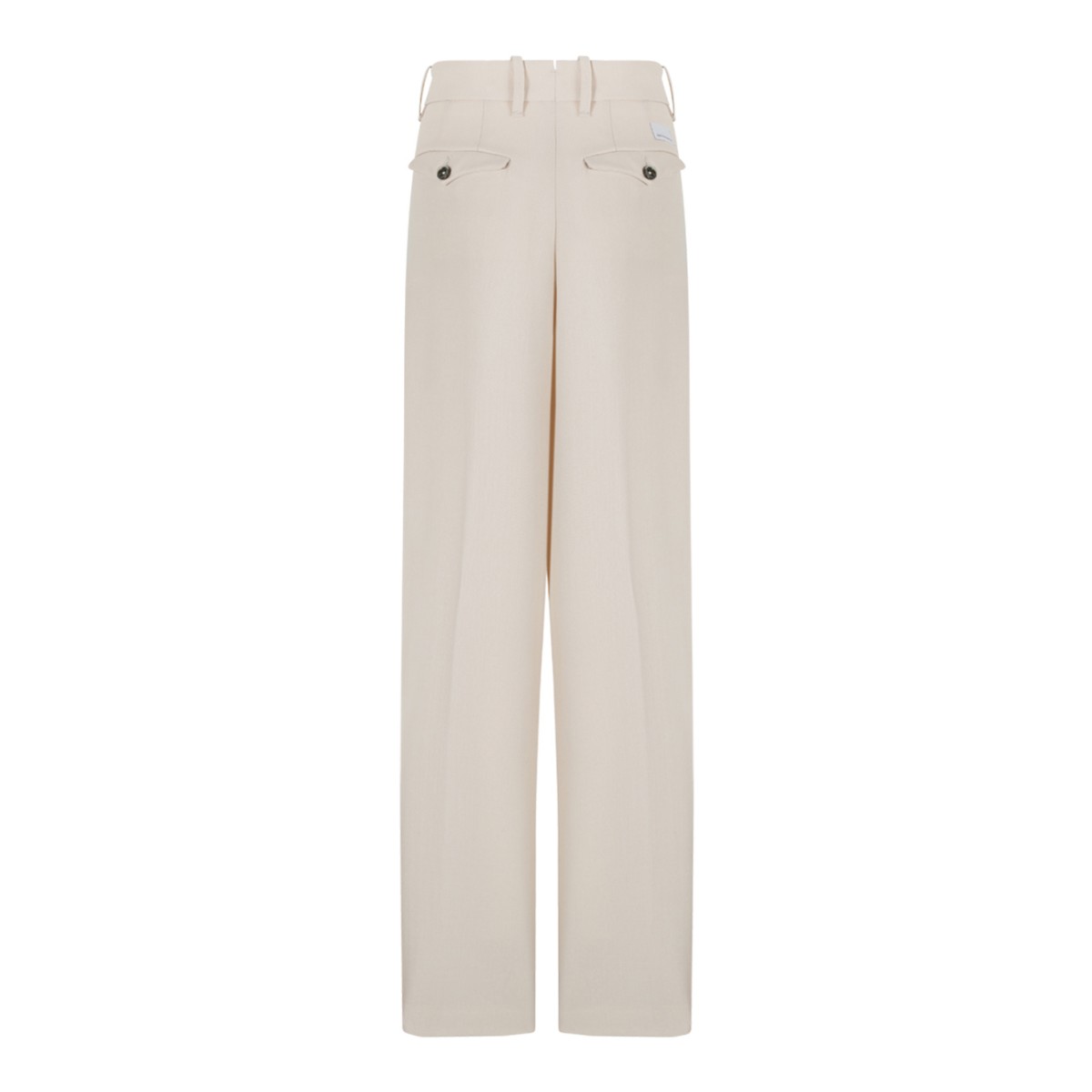 Nine In The Morning Ivory Wide-Leg Trousers.