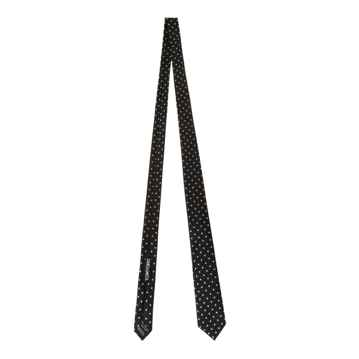 Tom Ford Black Silk Patterned Tie. 