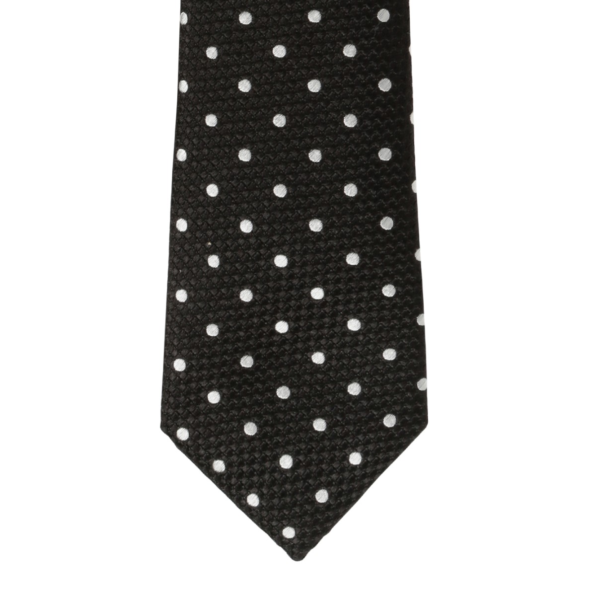Tom Ford Black Silk Patterned Tie. 