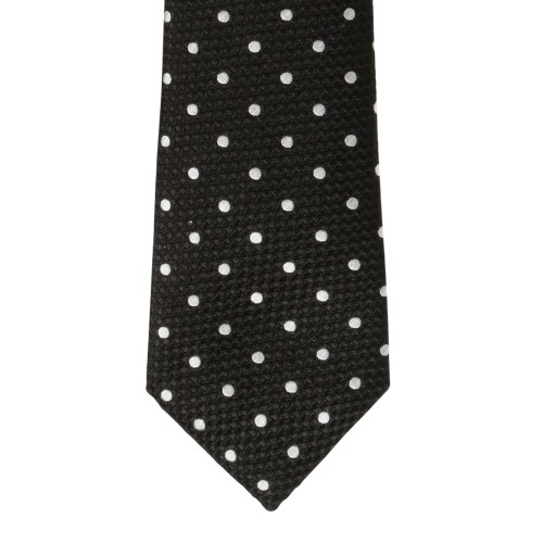 Tom Ford Black Silk Patterned Tie. 