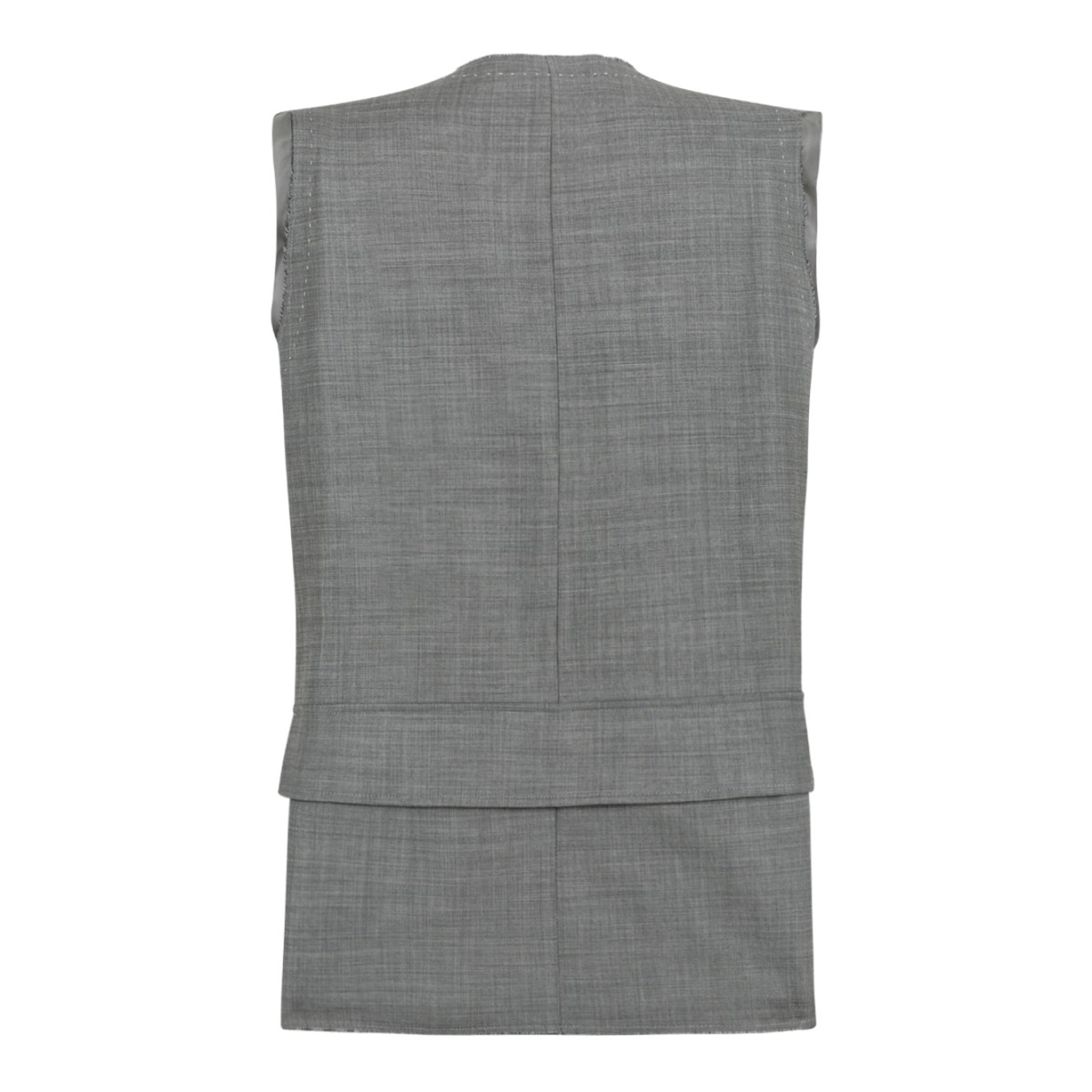 Nine In The Morning Grey Sleeveless Utility Vest.