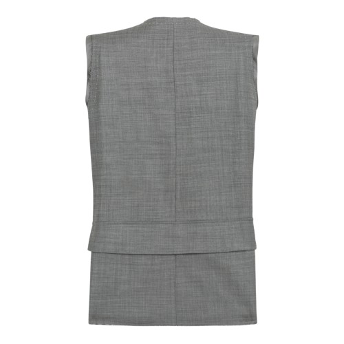 Nine In The Morning Grey Sleeveless Utility Vest.