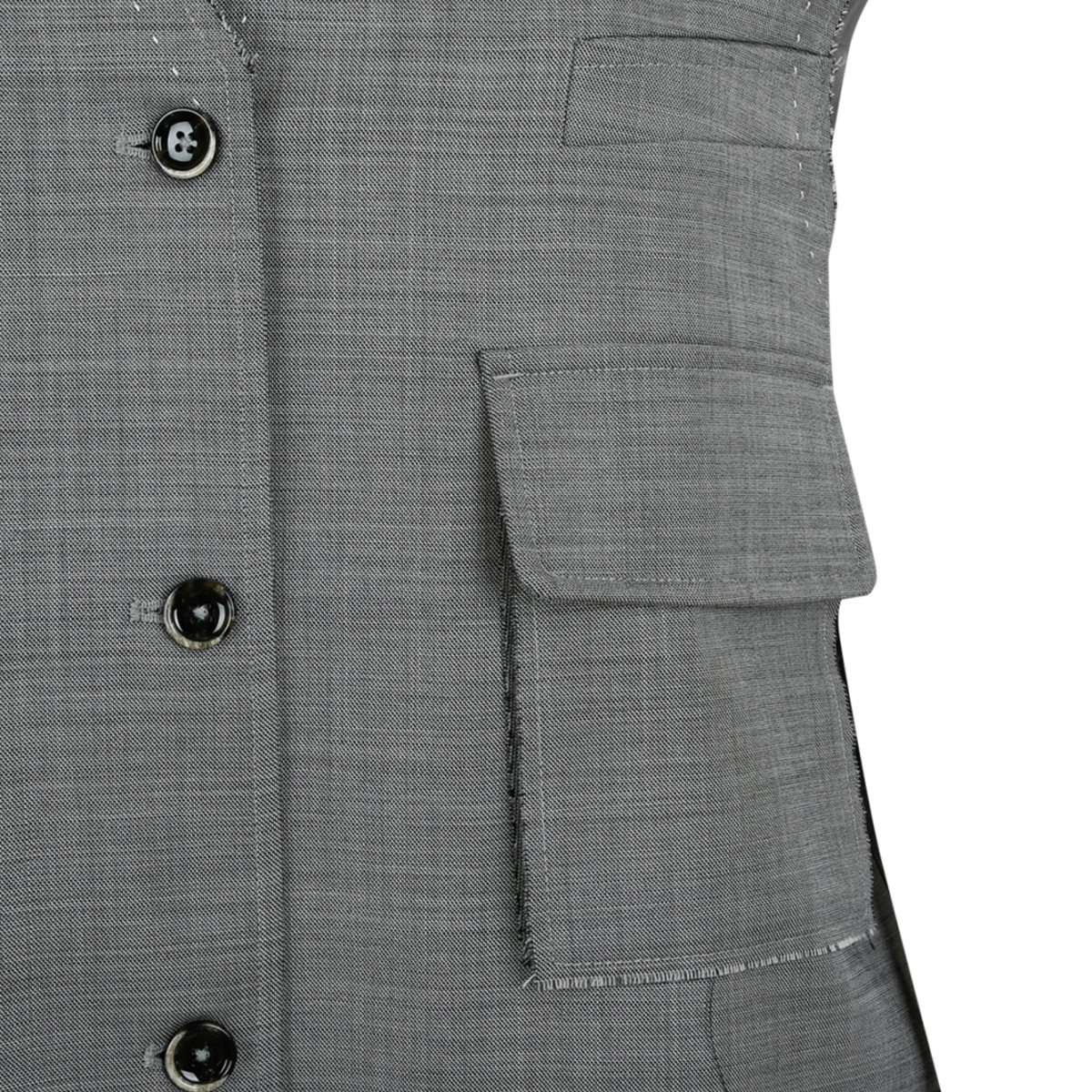 Nine In The Morning Grey Sleeveless Utility Vest.