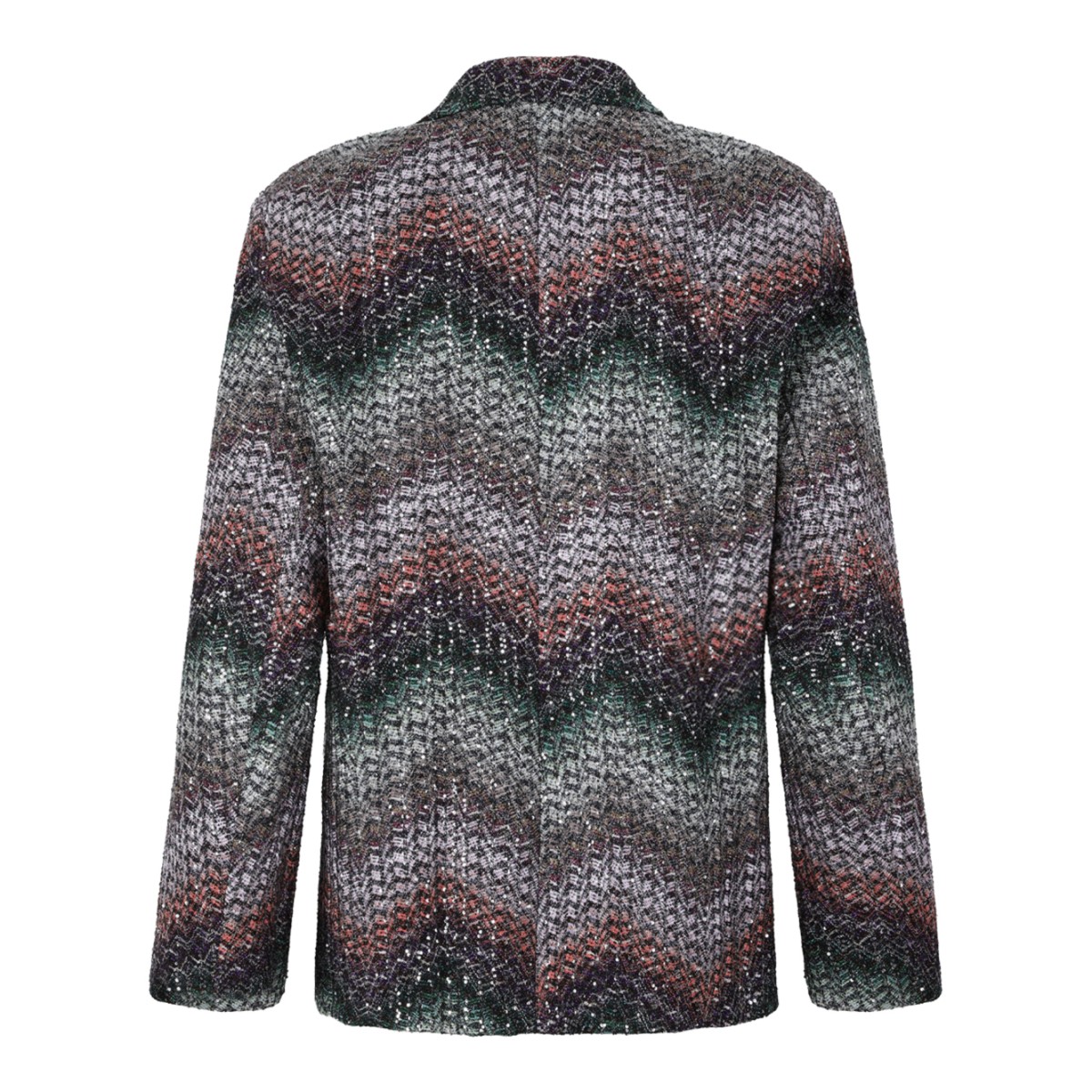 Missoni Multicolor Chevron Knit Blazer.