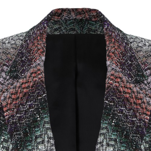 Missoni Multicolor Chevron Knit Blazer.