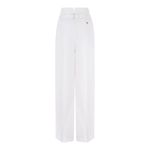 Alexander McQueen White Tailored Wide-Leg Trousers. 2