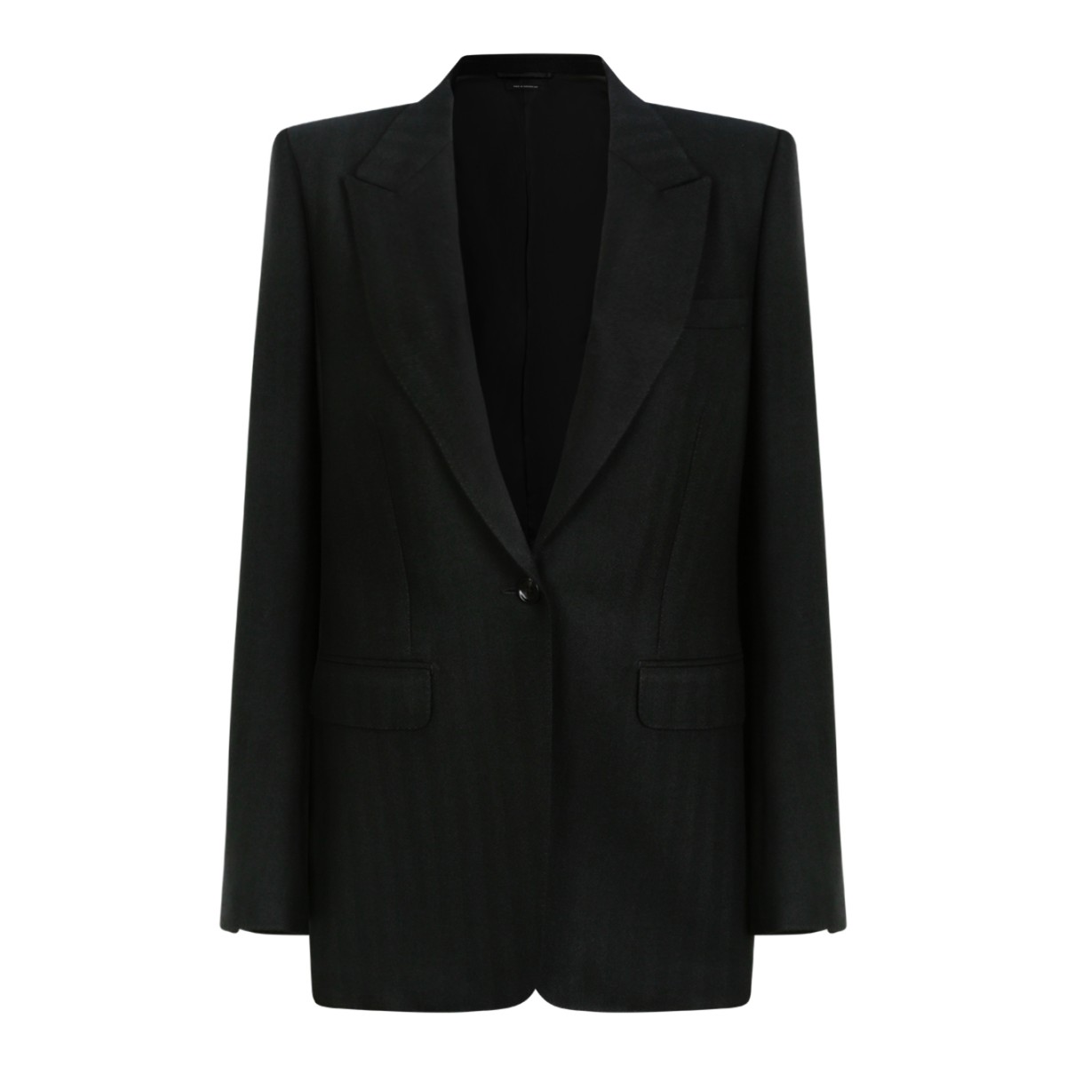 Tom Ford Black Pinstripe Tailored Blazer.