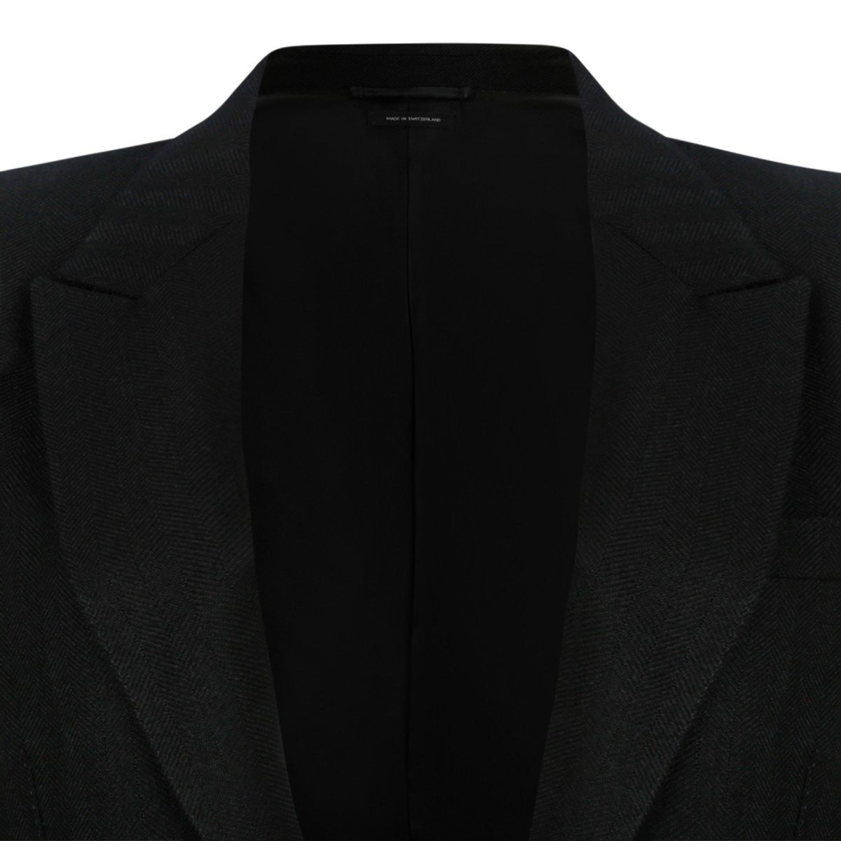 Tom Ford Black Pinstripe Tailored Blazer.