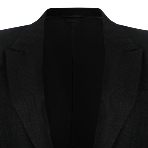 Tom Ford Black Pinstripe Tailored Blazer.