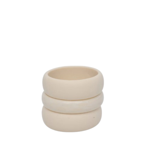 Douuod Cream Resin Bangle Bracelet.