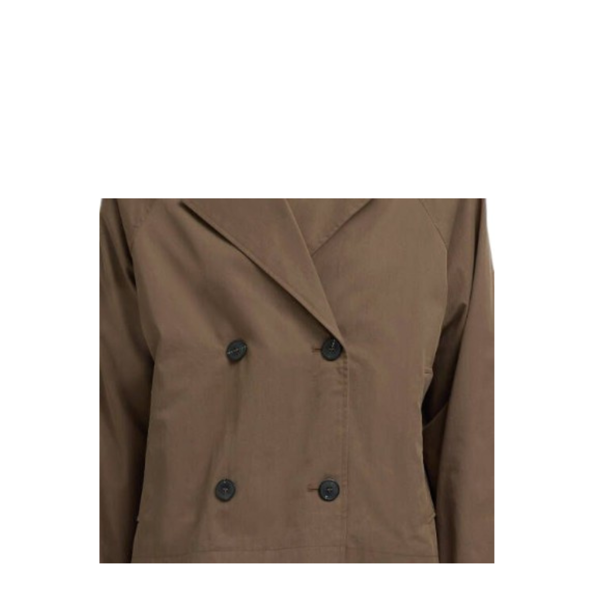 Selected Femme Brown Cropped Double-Breasted Jacket. 