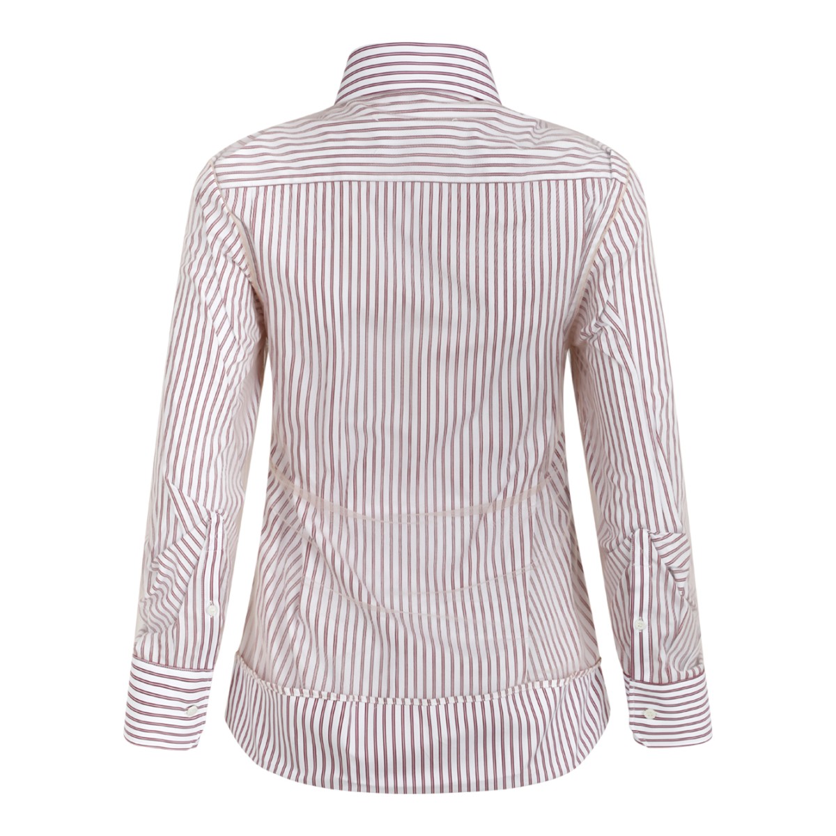 Maison Margiela Striped Ruffle Detail Shirt.  