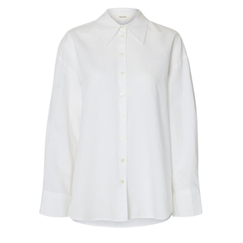 Selected Femme White Tailored Cotton Shirt.  