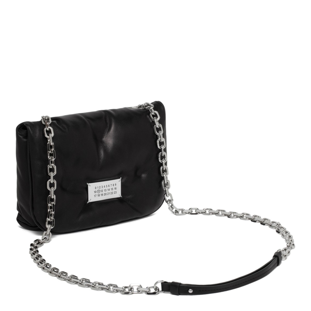 Maison Margiela Black Glam Slam Quilted Shoulder Bag. 