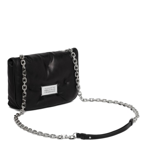 Maison Margiela Black Glam Slam Quilted Shoulder Bag. 