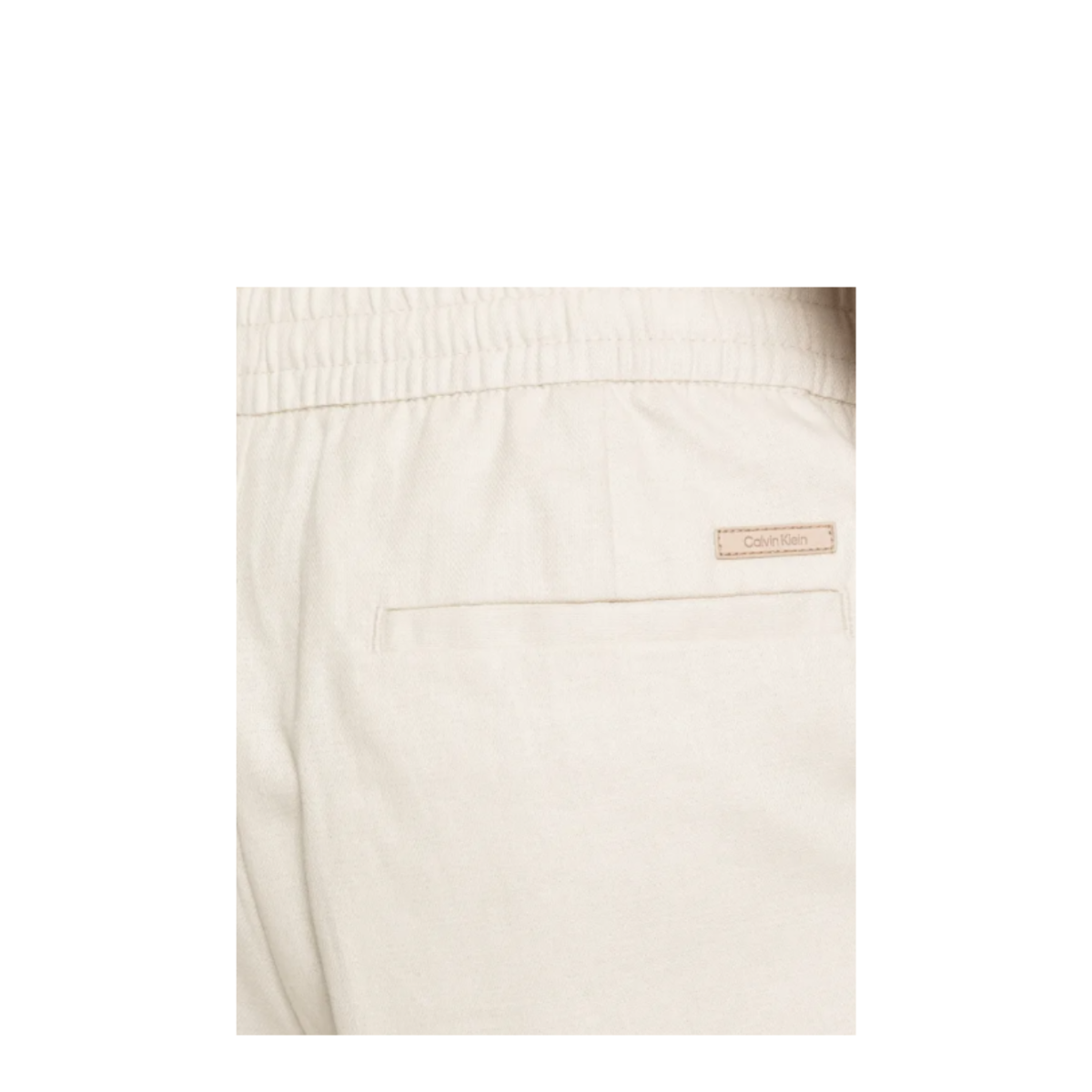 Calvin Klein Cream Drawstring Shorts.