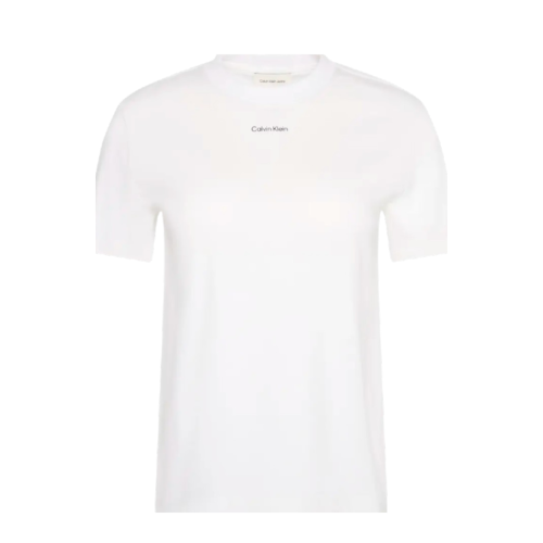 Calvin Klein White Logo Cotton T-Shirt.