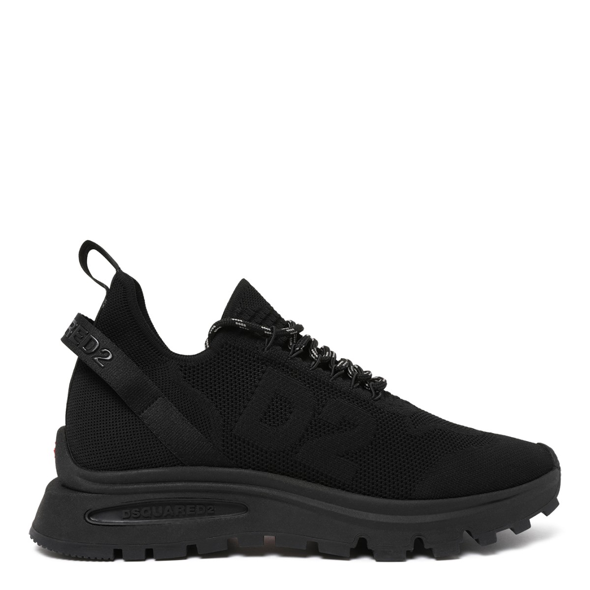 Dsquared2 Black Technical Knit Sneakers.  