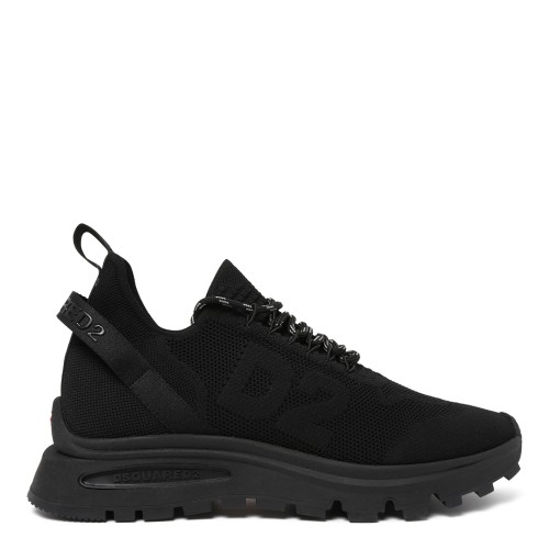 Dsquared2 Black Technical Knit Sneakers.  
