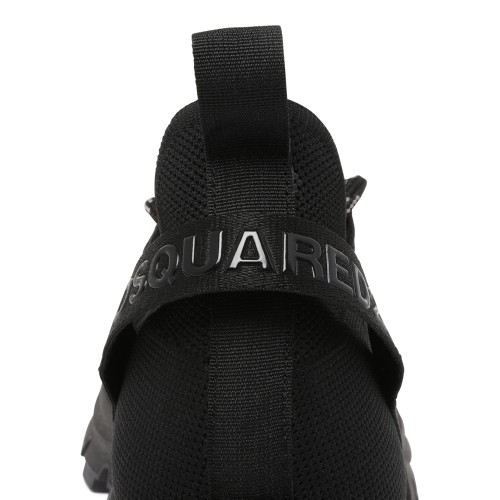 Dsquared2 Black Technical Knit Sneakers.  