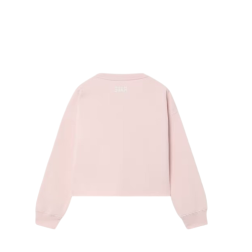 Golden Goose Pink Cotton Sweatshirt with Embroidered Detail. 
