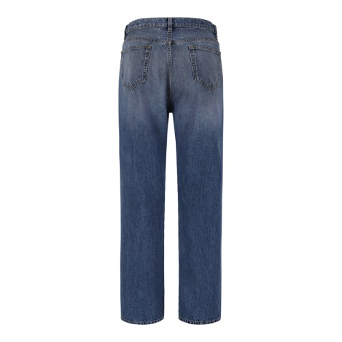 Maison Margiela Two-Tone Distressed Patchwork Jeans. 2