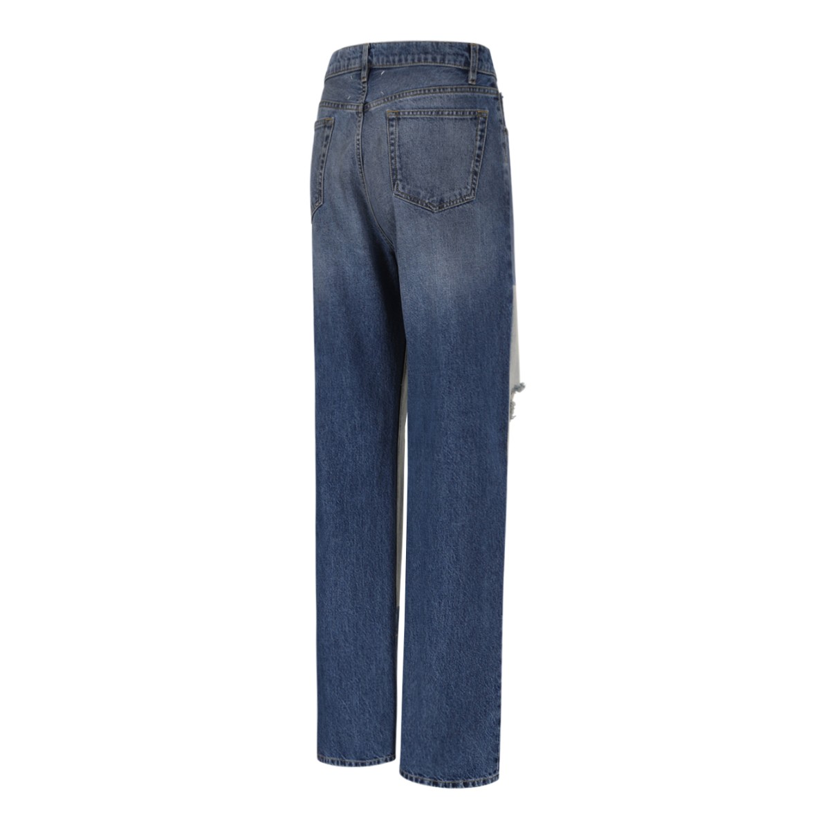 Maison Margiela Two-Tone Distressed Patchwork Jeans.