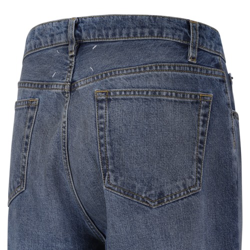 Maison Margiela Two-Tone Distressed Patchwork Jeans.