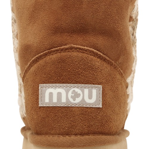 Mou Chestnut Eskimo Sheepskin Ankle Boots.  