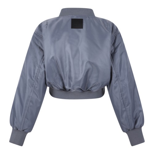 Anine Bing Grey Cropped Bomber Jacket.  