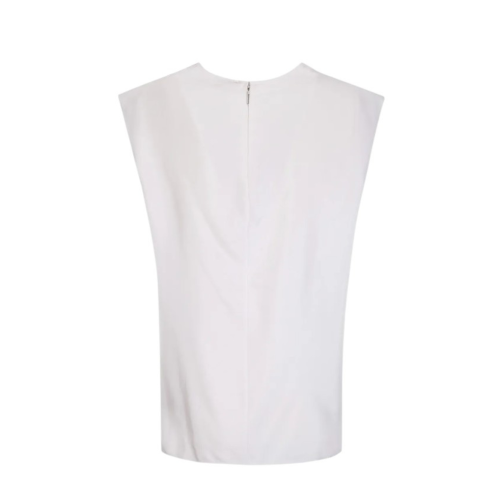 Calvin Klein White Sleeveless Belted Midi Dress. 2