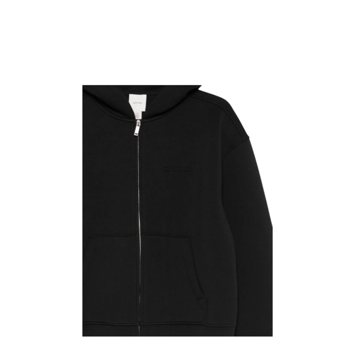 Calvin Klein Black Zip-Up Hoodie.