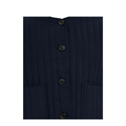 Selected Femme Navy Quilted Cropped Jacket. 2