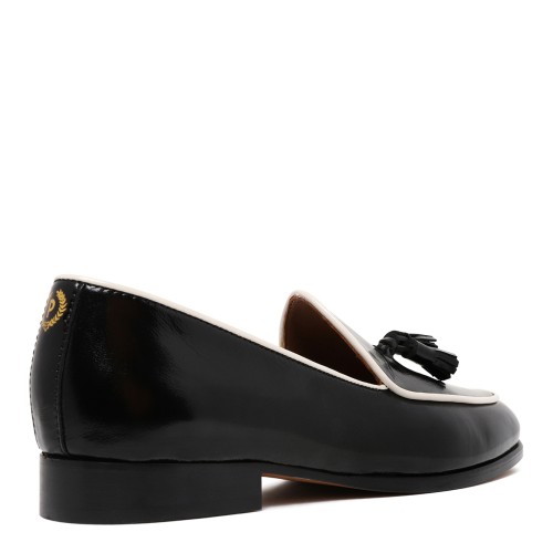 Pollini Black Patent Leather Loafers.