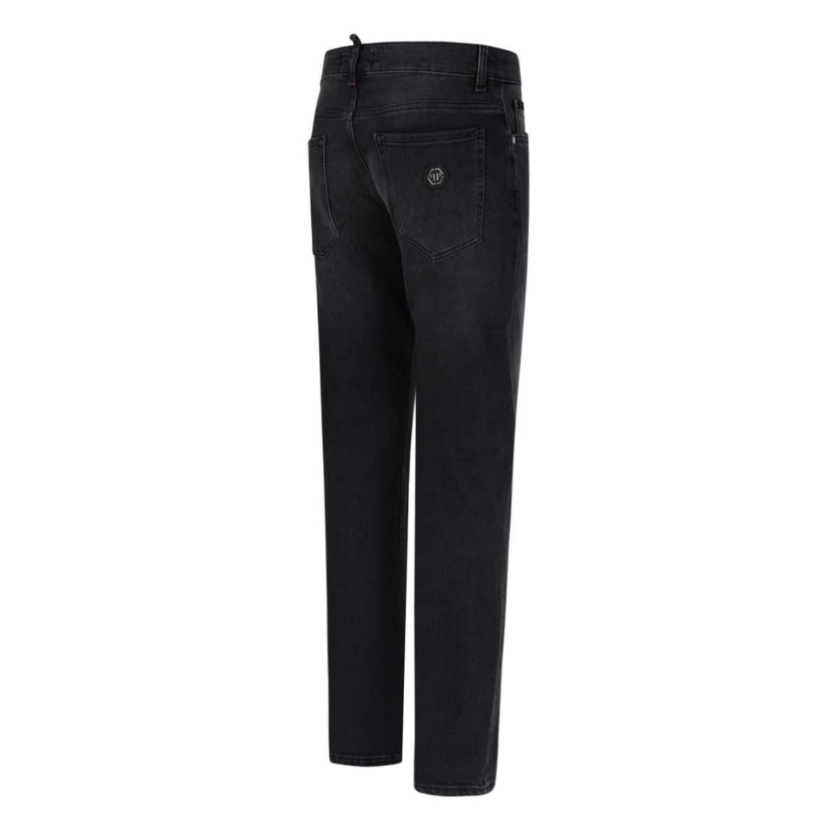 Philipp Plein Black Washed Straight-Leg Jeans.