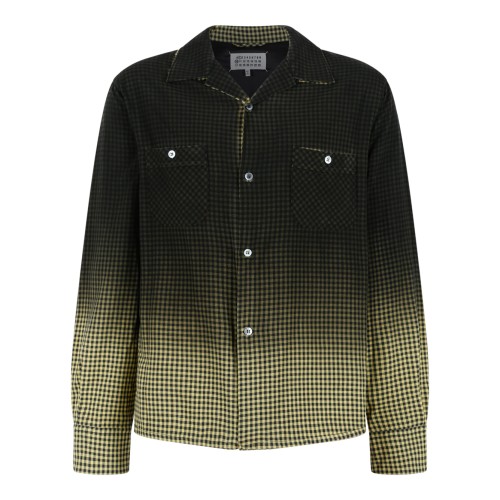 Maison Margiela Gradient Check Button-Down Shirt.