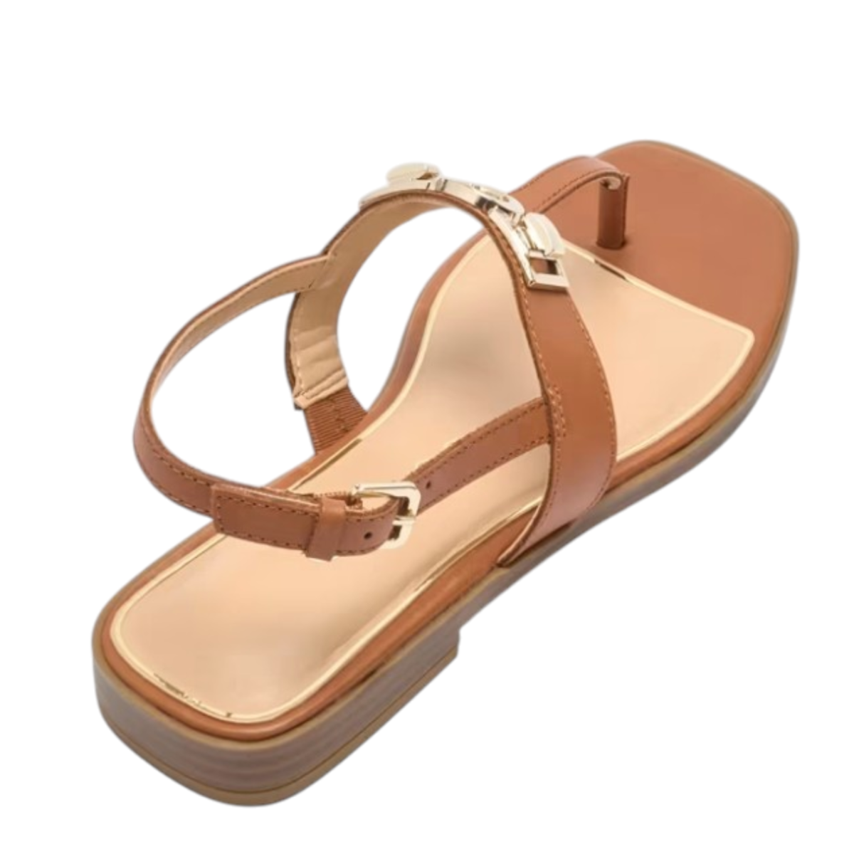 Guess Tan Leather Thong Sandals.  