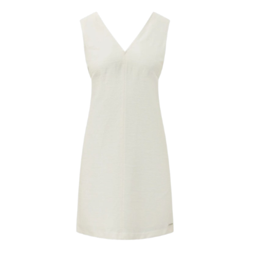 Calvin Klein White Sleeveless V-Neck Mini Dress.
