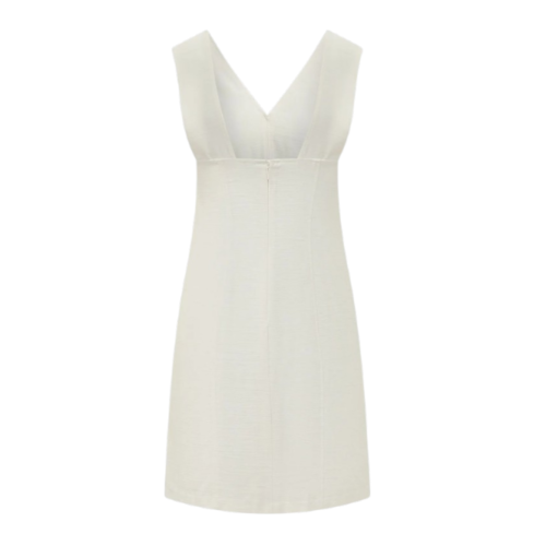 Calvin Klein White Sleeveless V-Neck Mini Dress. 2
