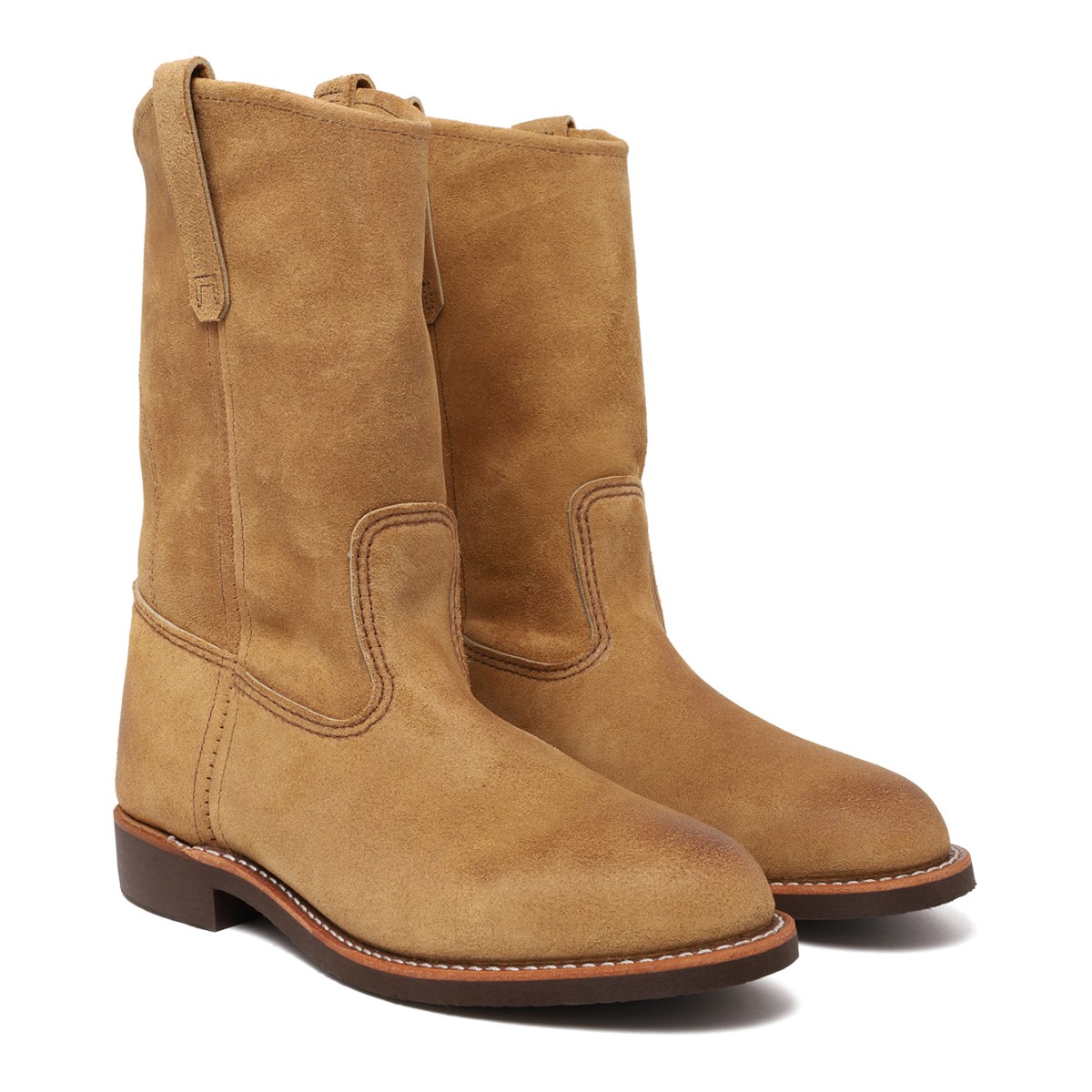 Red Wing Tan Suede Western Boots.