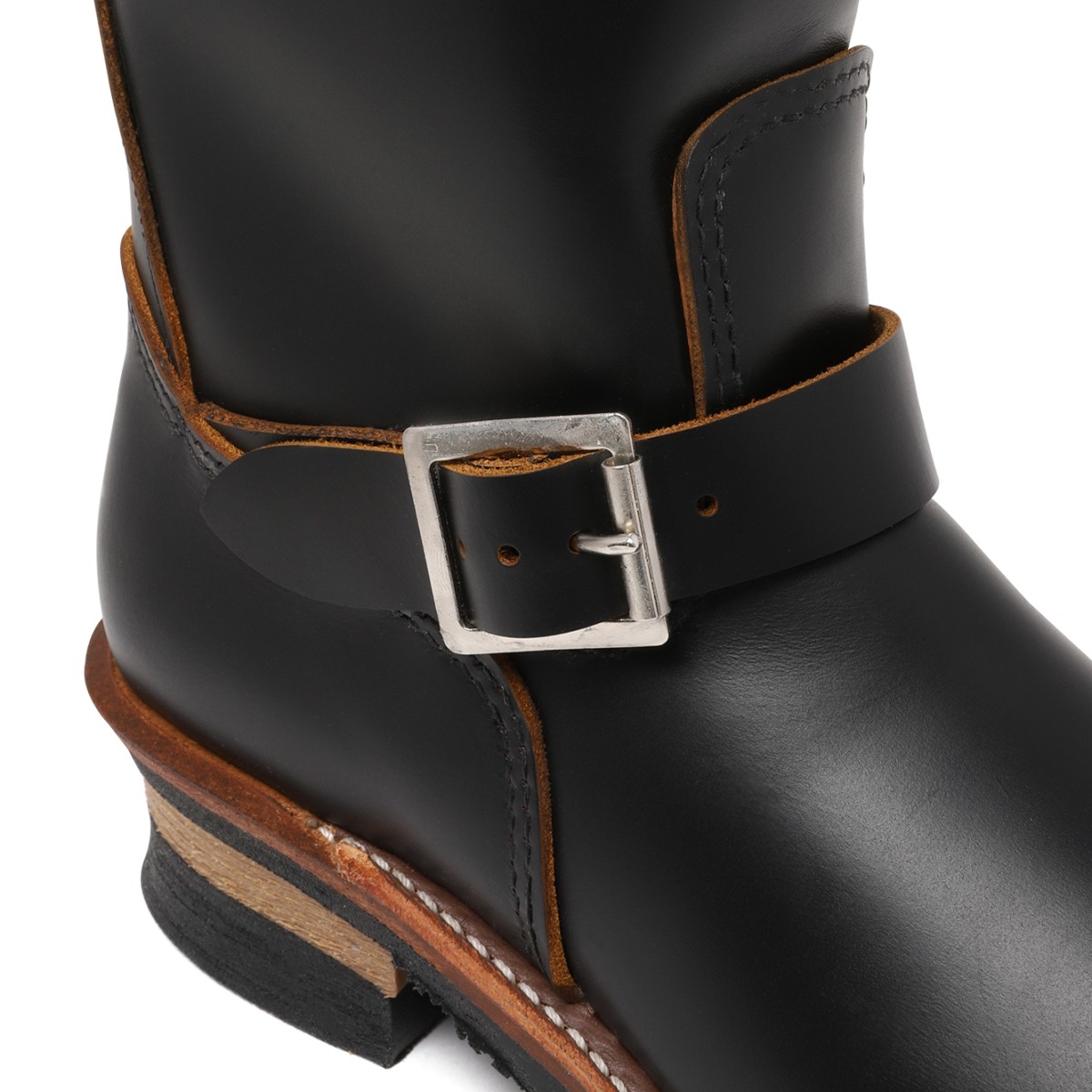 Red Wing Black Leather Engineer Boots.