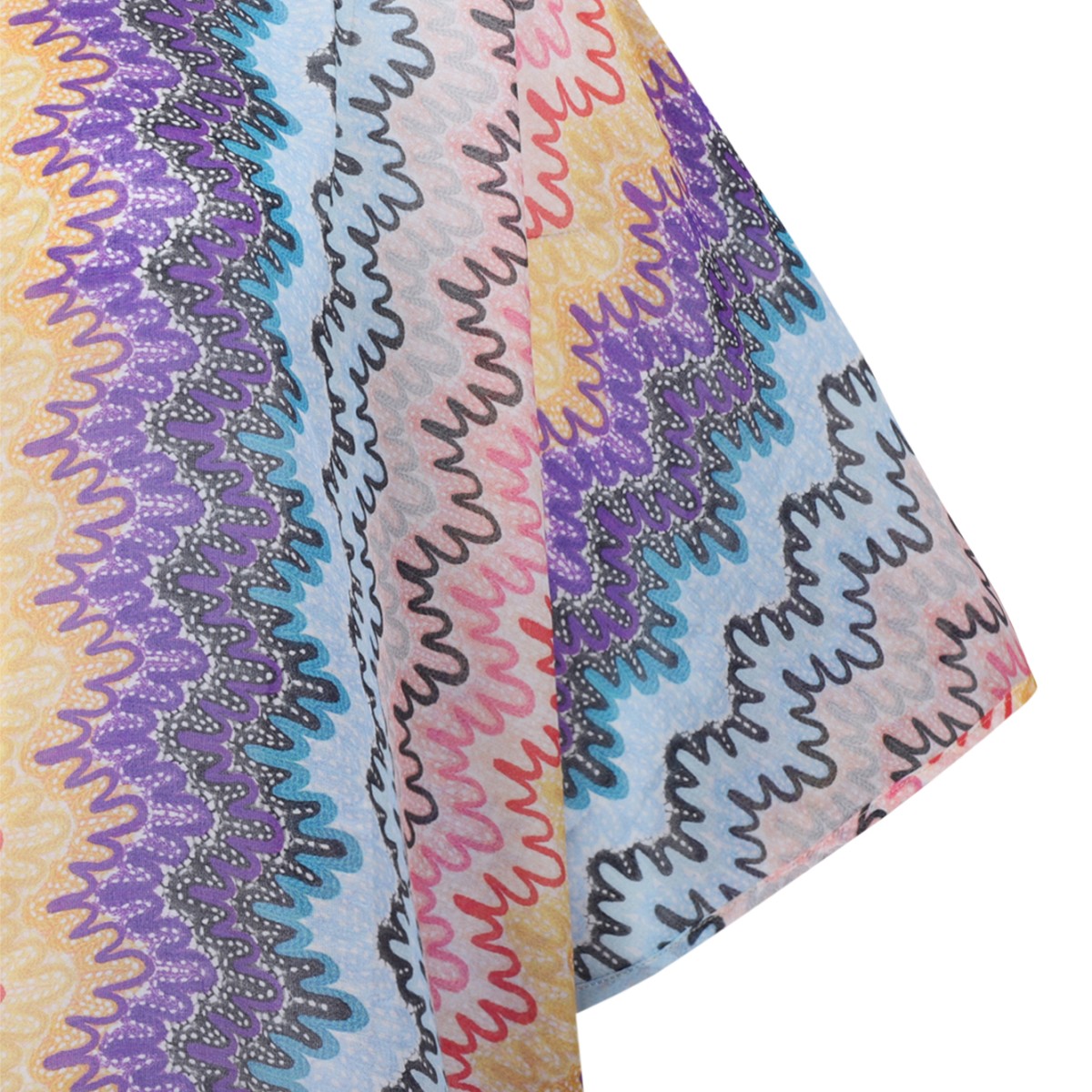 Missoni Multicolor Zigzag Knit Short-Sleeve Shirt.