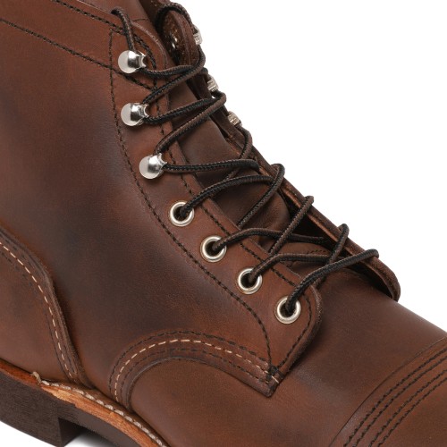Red Wing Brown Leather Lace-Up Boots.