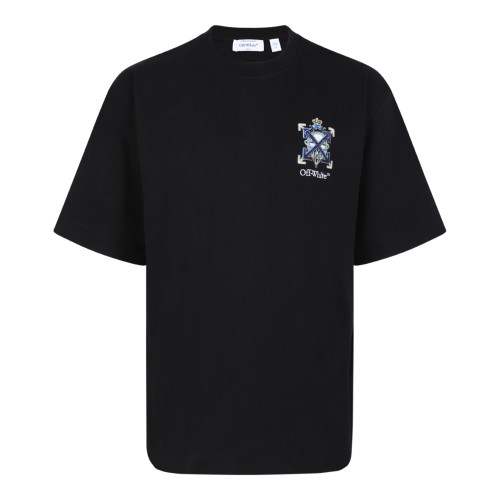Off-White Black Cotton Logo T-Shirt.