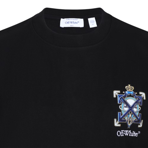 Off-White Black Cotton Logo T-Shirt.