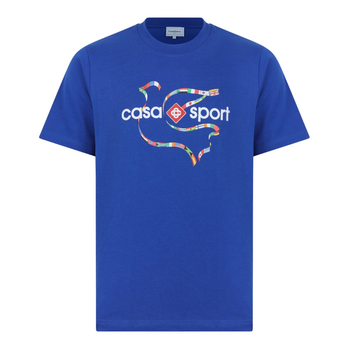 Casablanca Blue Casa Sport Cotton T-Shirt.