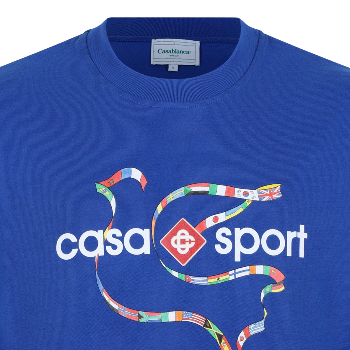 Casablanca Blue Casa Sport Cotton T-Shirt.