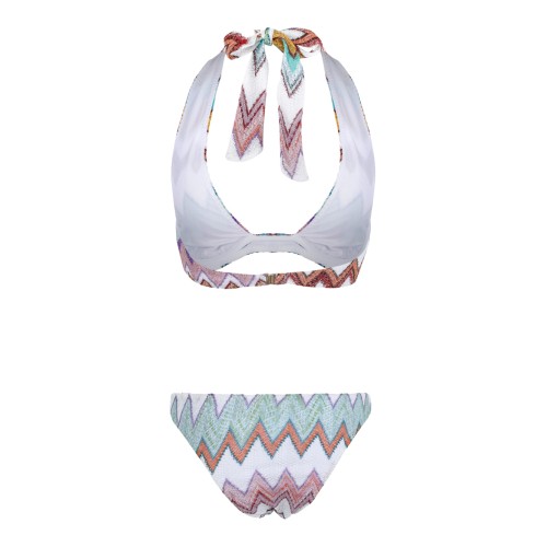 Missoni Multicolor Zigzag Halterneck Bikini Set. 2