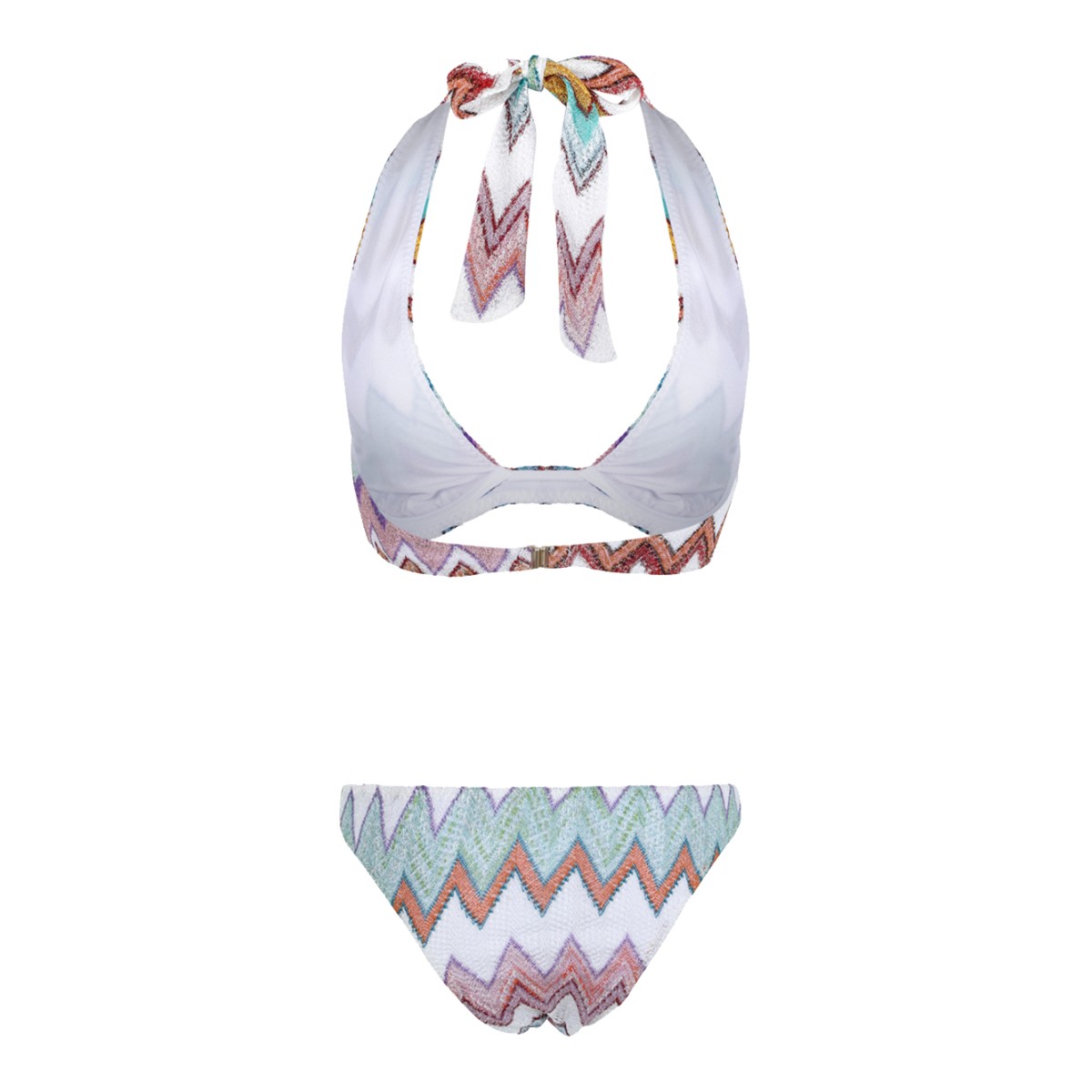 Missoni Multicolor Zigzag Halterneck Bikini Set.